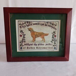 Golden Retriever Framed Art Print Signed 91/350 .Jay Wennersten
